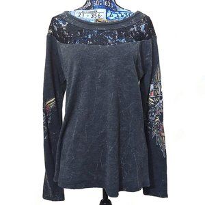 Harley-Davidson Lace Black Long Sleeve Shirt